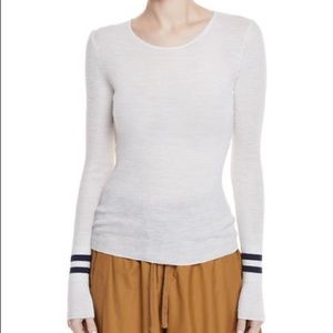 Vince Stripe Cuff Wool Sweater